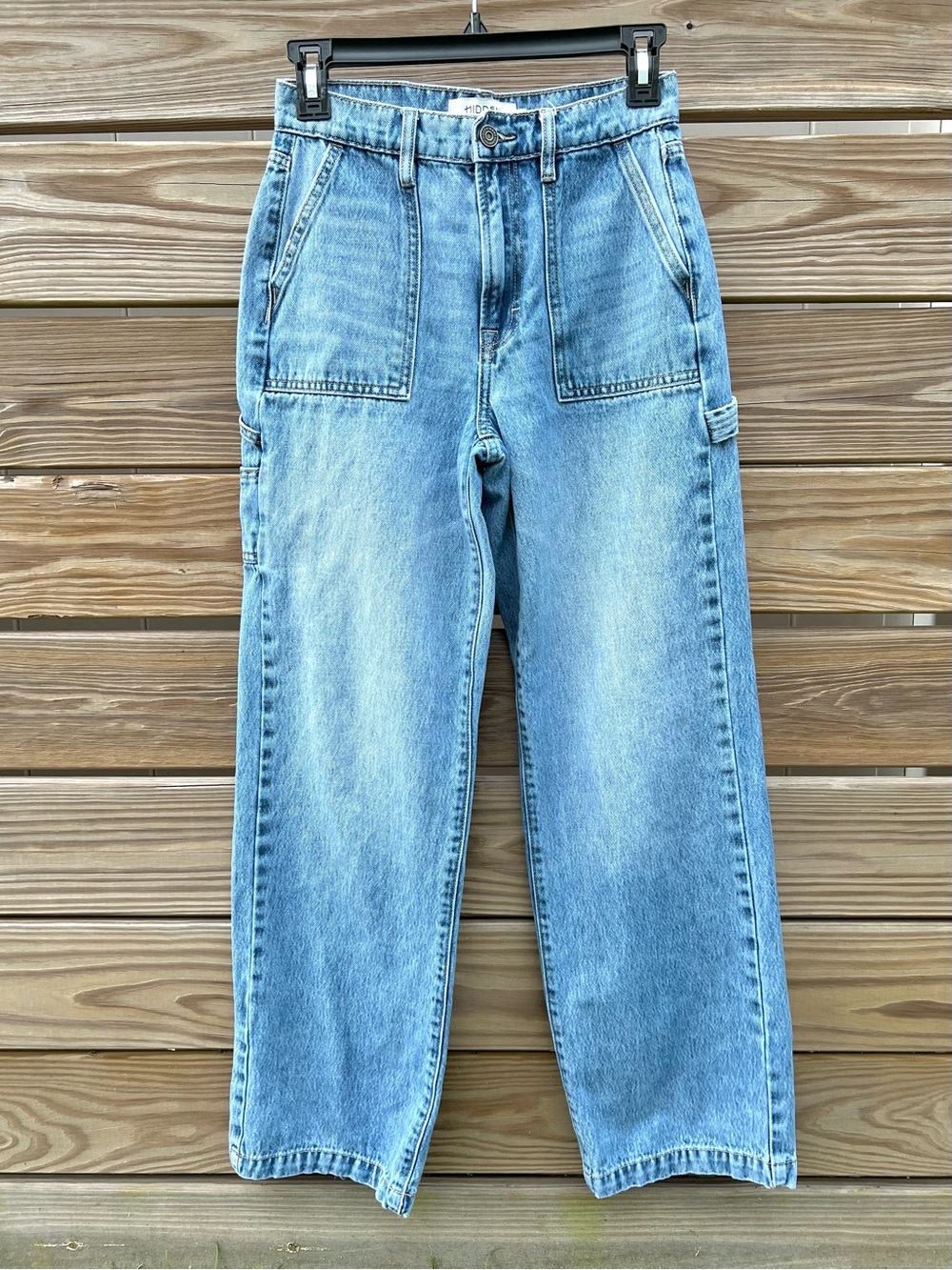 HIDDEN LA Wide Leg Carpenter Jeans Women’s Size 24 High Rise Denim Vintage Wash